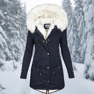 WW – Warmer Wintermantel für Damen, mittellang