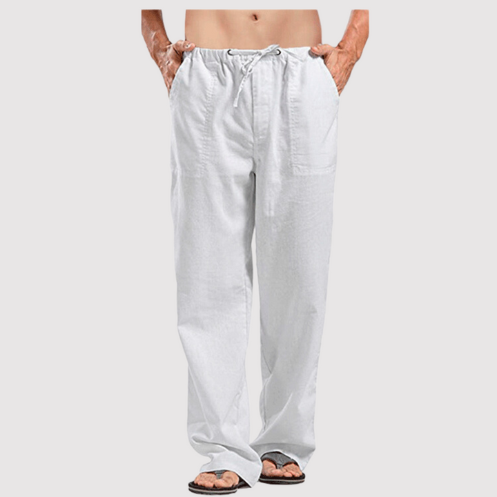 W&W Mode | Herren Baumwoll Leinen Hose