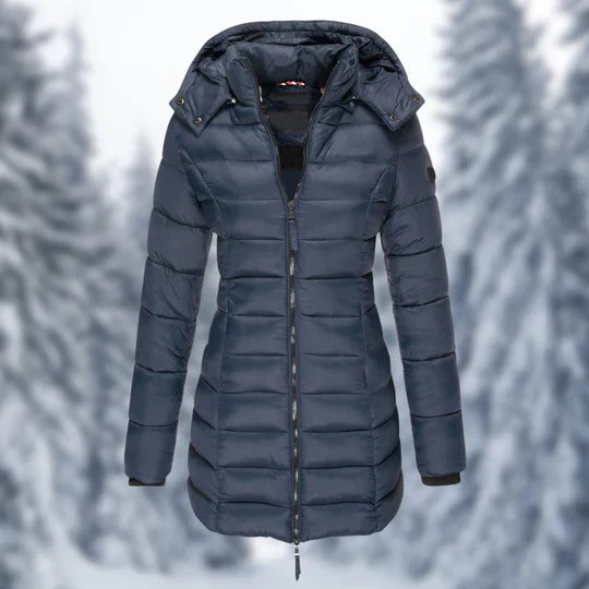 W&W Mode - Damen Wintermantel mit abnehmbarem Kapuze
