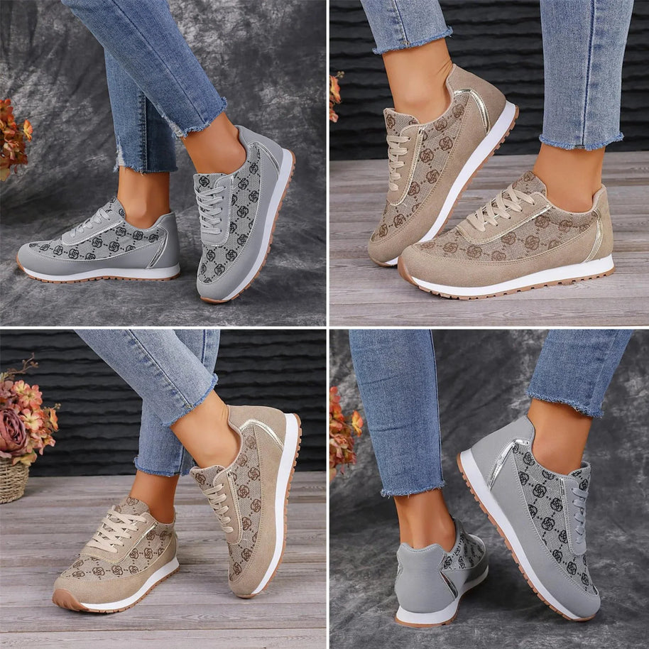 WW | Bequeme Flache Schuhe mit Blumenduschen