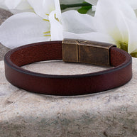 WW | Robuste Lederarmband mit Messingschließe