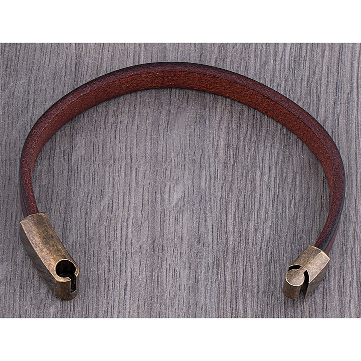 W&W Mode | Robuste Lederarmband mit Messingschließe