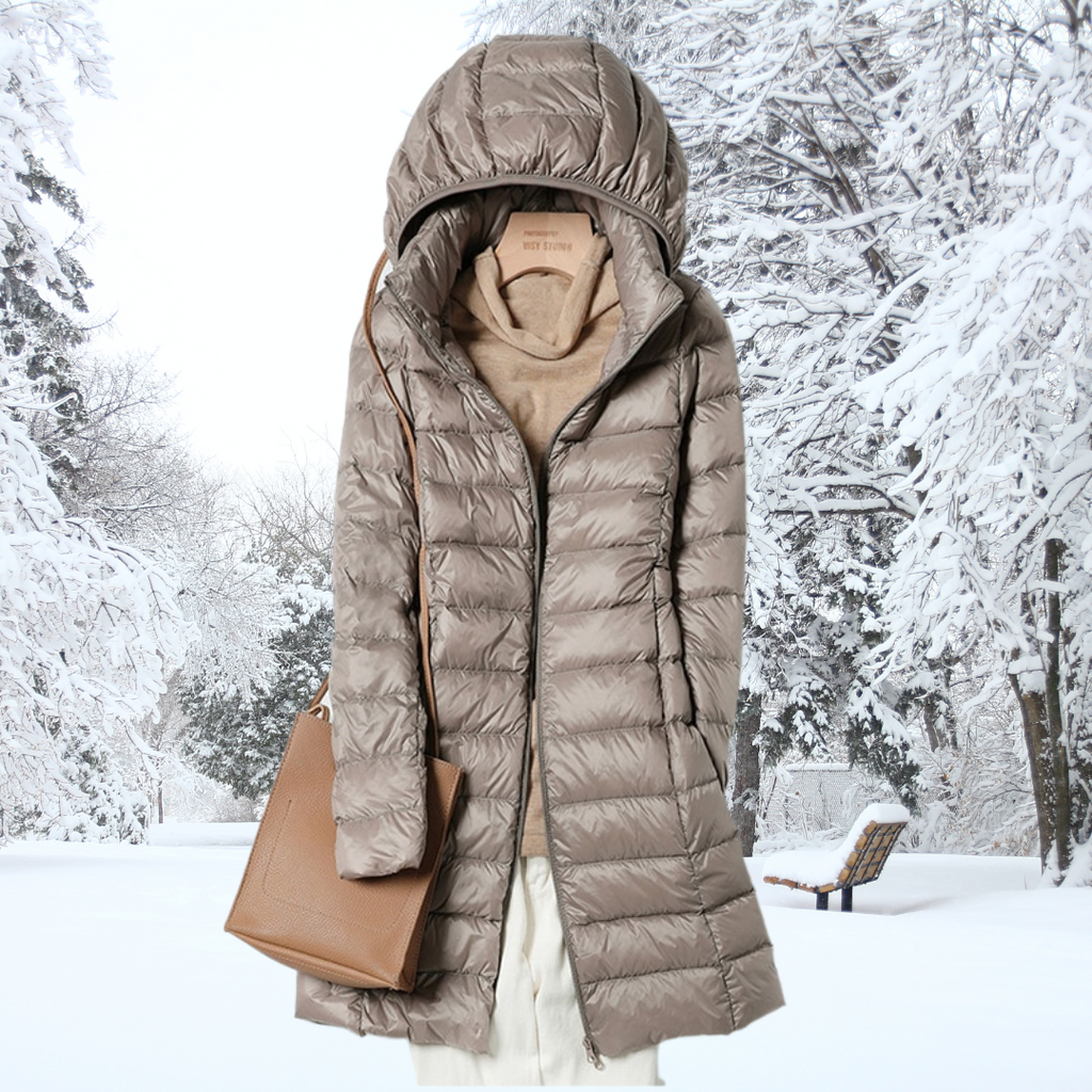 WW | Damen Pufferjacke - gesteppte Winterjacke mit Kapuze und Reißverschluss
