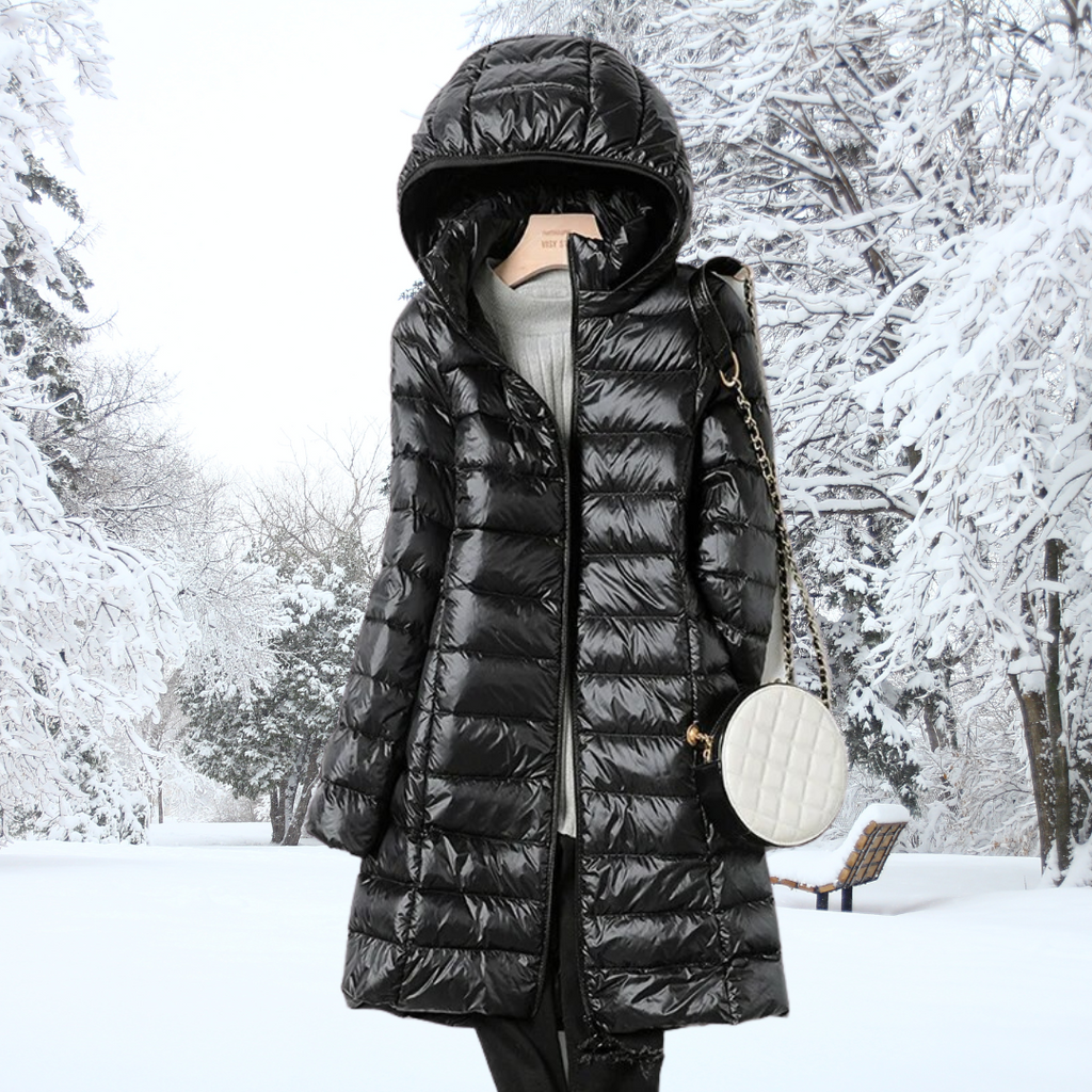 WW | Damen Pufferjacke - gesteppte Winterjacke mit Kapuze und Reißverschluss