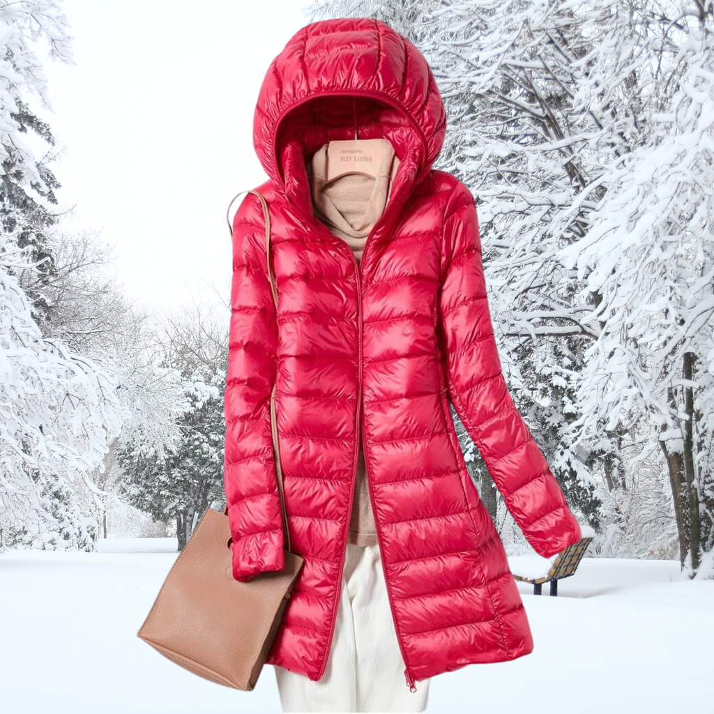 WW | Damen Pufferjacke - gesteppte Winterjacke mit Kapuze und Reißverschluss