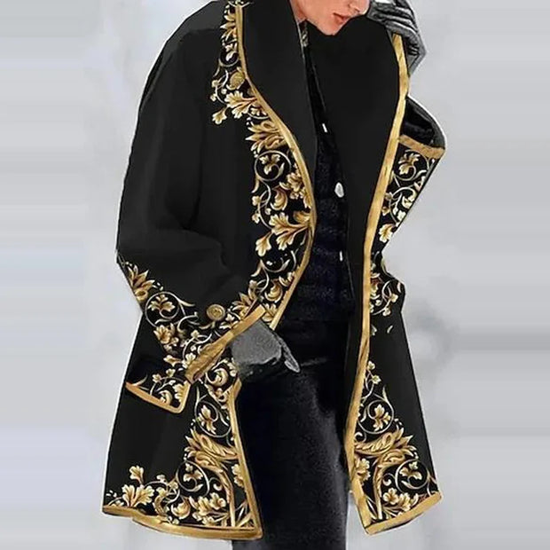 WW - Damen Blumenjacquard-Kimono-Mantel für elegantes Layering