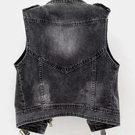 Jeans-Westen-Chic - Damen Denim-Weste mit Cowboy-Stil
