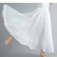WW | Mode Baumwolle Leinen Kleidung Frauen Röcke Maxi Y2K Elegant Strand Saia Ropa Mujer Lässiges Kleid Boho Lange Röcke Faldas Harajuku