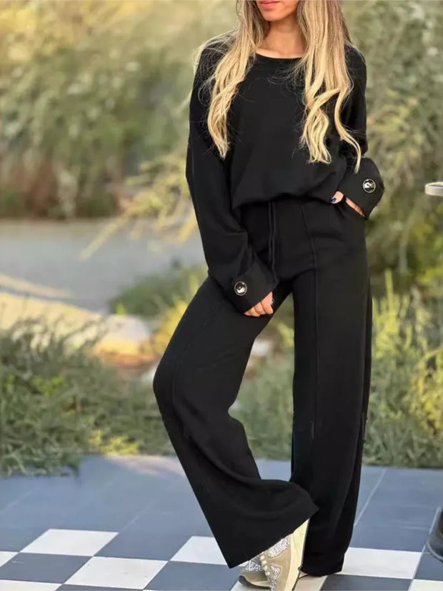 WW | Casual 2-piece T-shirt and pants set – Comfortable and stylish for everyday and leisure