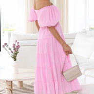 WW - Schulterfreies Midikleid