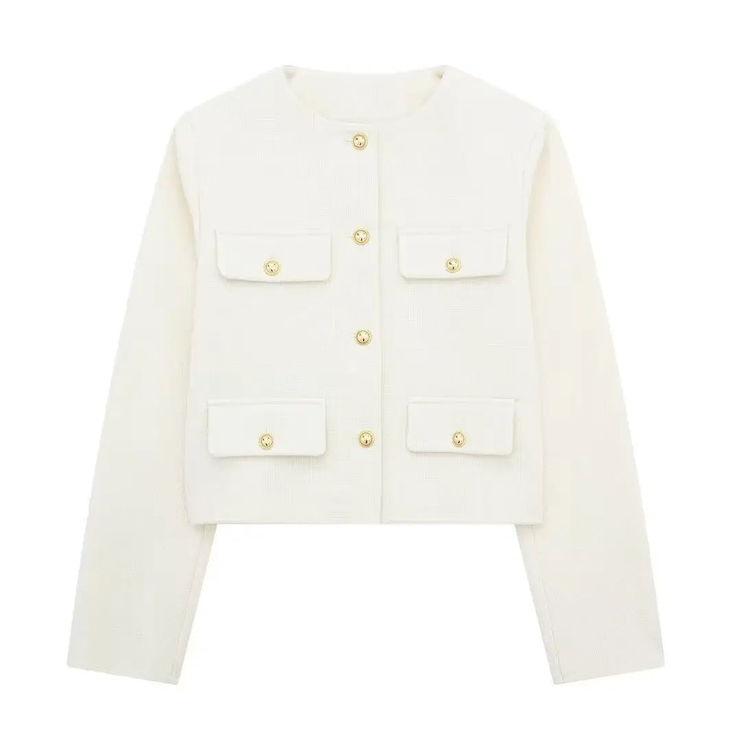 W&W Mode - Trendy Geknöpfter Kurzblazer