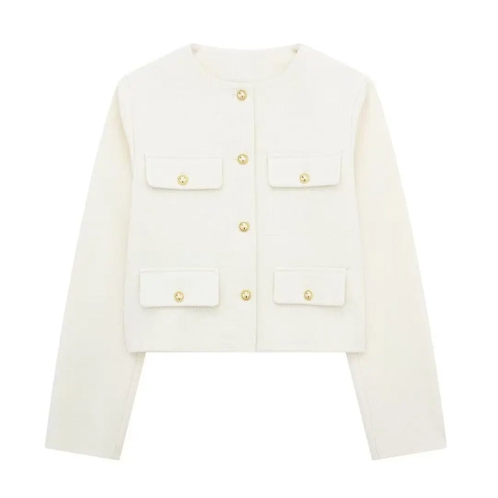 W&W Mode - Trendy Geknöpfter Kurzblazer