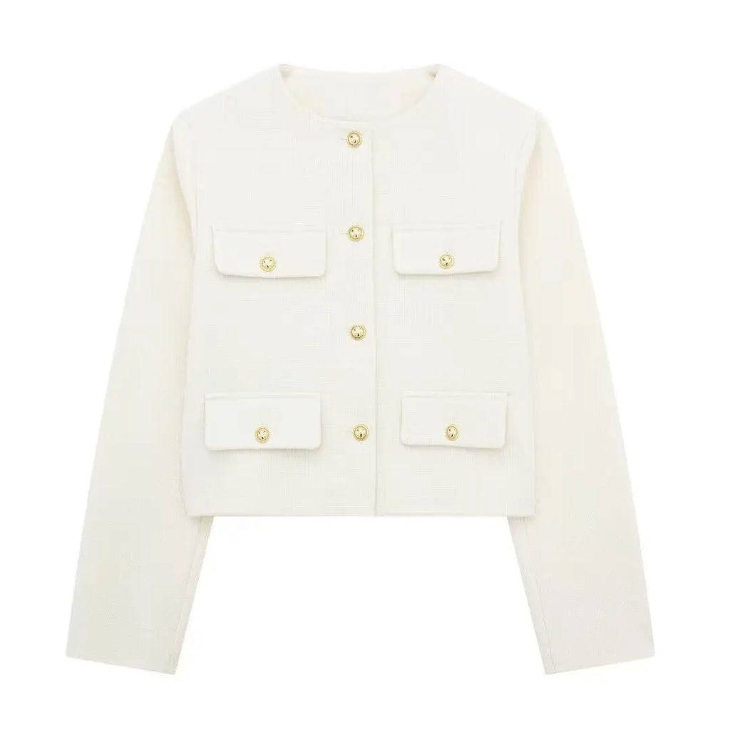 WW - Trendy Geknöpfter Kurzblazer