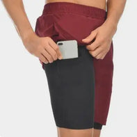 WW | 2 in 1 Laufshorts Mit Sicherer Tasche Leicht & Atmungsaktiv