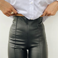 WW Lederleggings | Lederstretchleggings mit Fleece für den Herbst