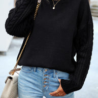 WW - Pullover mit gestrickten Ärmeln