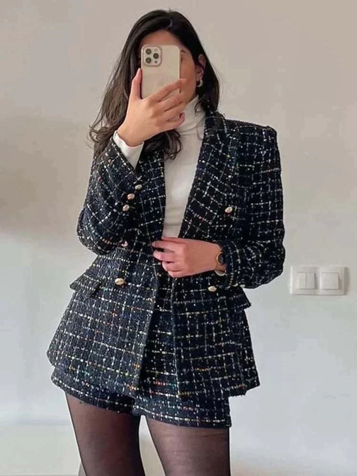 W&W Mode - Damen Wollblazer Bekleidungsset