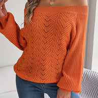 Lässiger Off-Shoulder Strickpullover