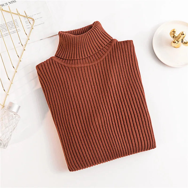 W&W Mode - Damen-Ripp-Turtleneck für elegante Raffinesse