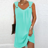 WW - Ärmelloses Kleid mit Spaghetti-Trägern