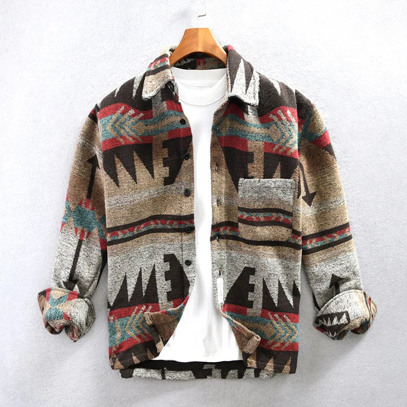 W&W Mode - Vintage Langärmelige Jacke für Herren