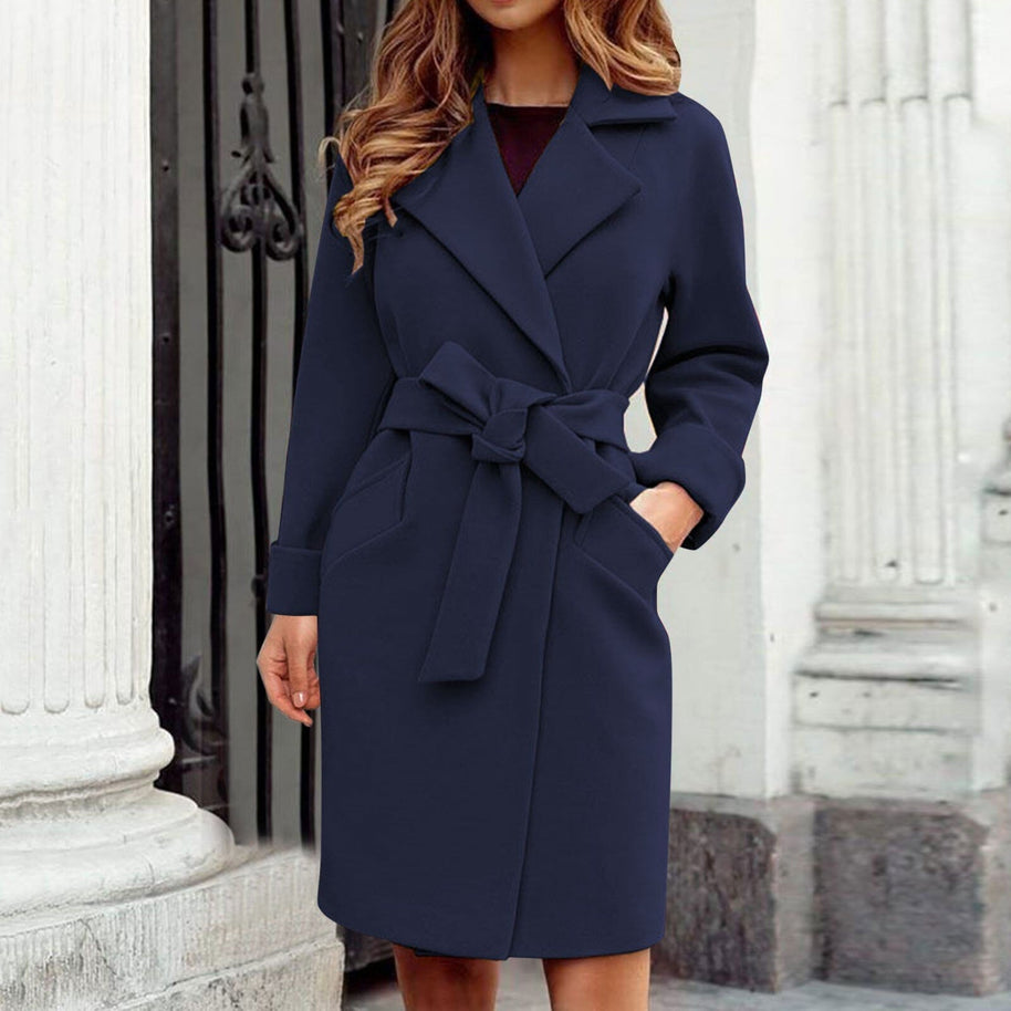 Trenchcoat Wintermantel mit Knopfleiste in bunten Farben