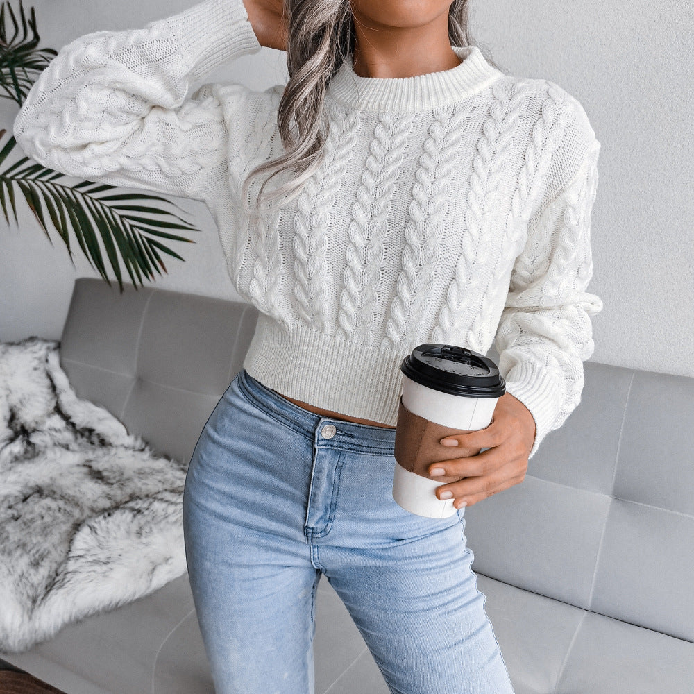 WW - Gestrickter kurzer Pullover