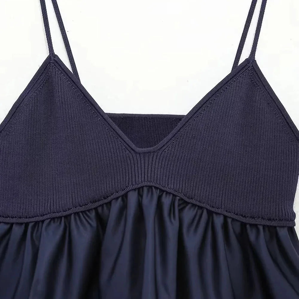 Sexy Gestricktes Crop Top für Damen