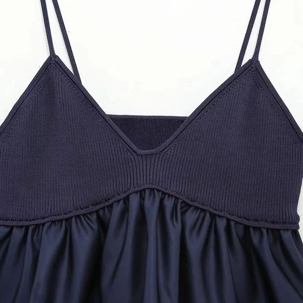 Sexy Gestricktes Crop Top für Damen