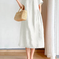 WW | Einfarbig Midi Kleid Aus