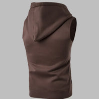 WW | Ärmelloser Herrenpullover Mit Reißverschluss Und Kapuze