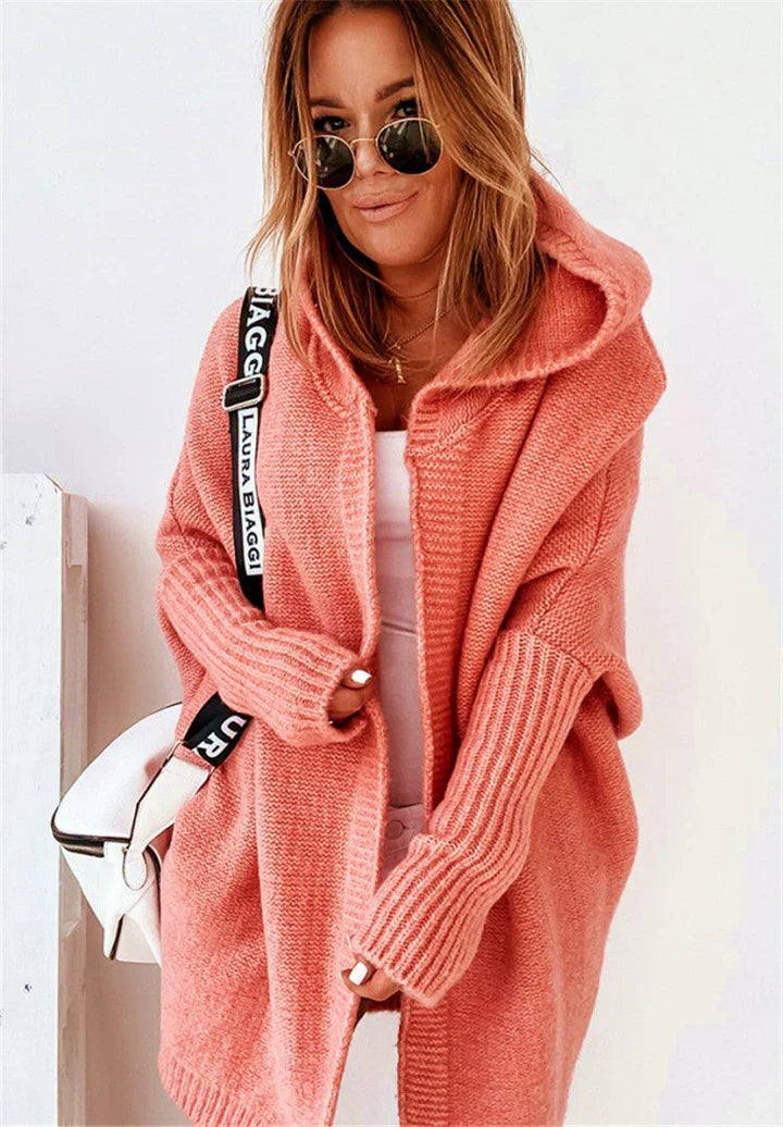 W&W Mode | Superweiche Gestrickte Strickjacke Mit Taschen Und Kapuze Für Damen