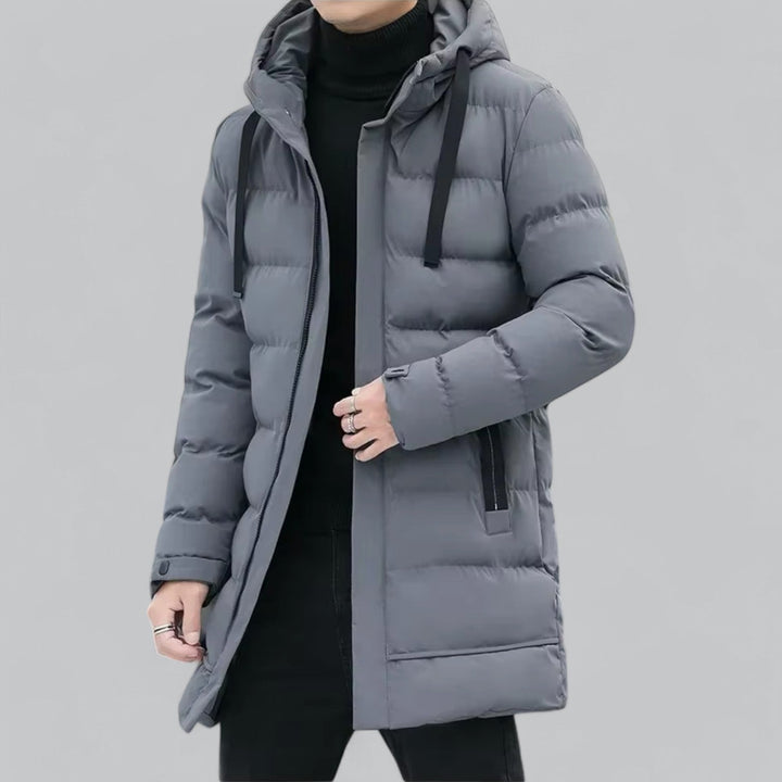 W&W Mode | Elegante lange Winterjacke für Männer
