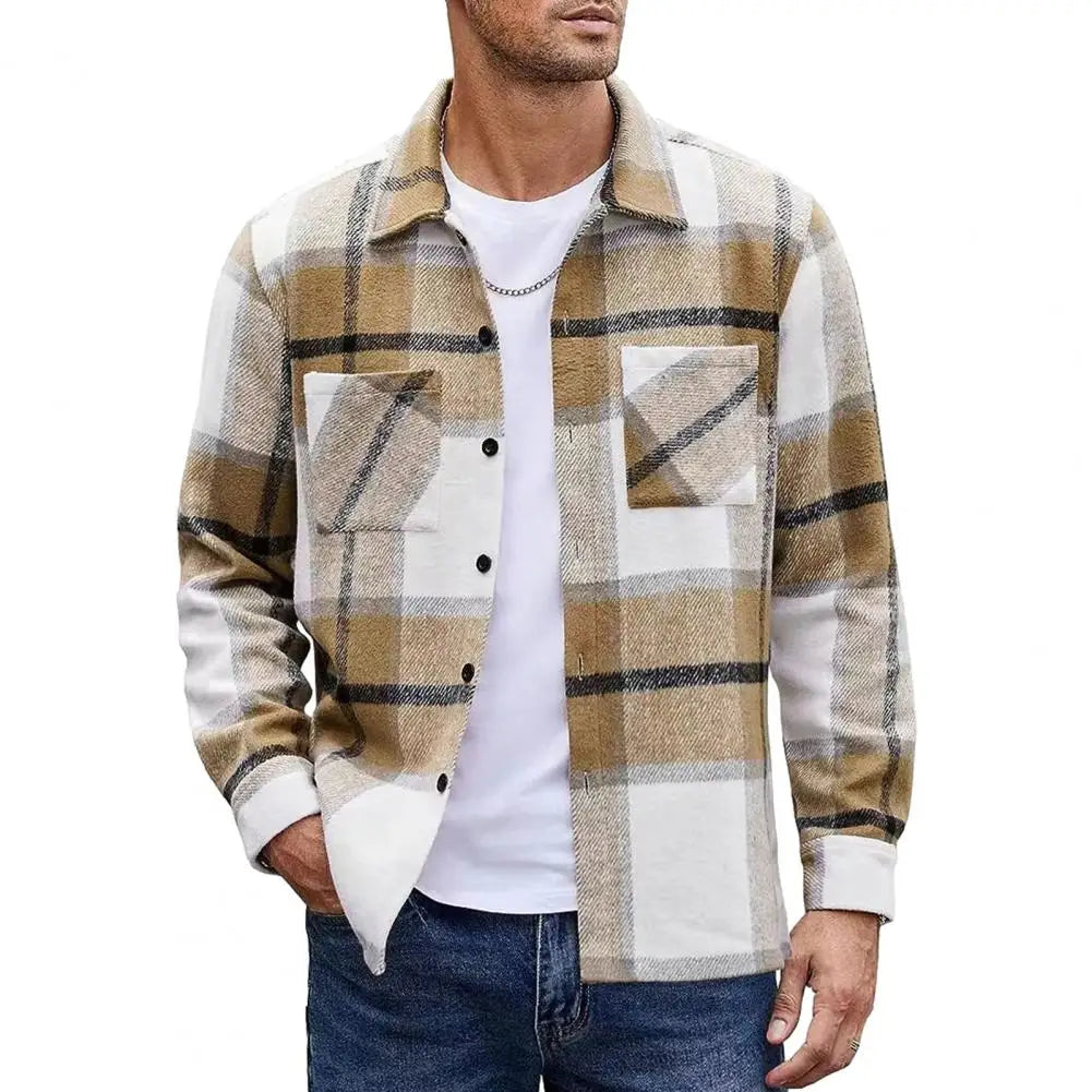 WW | Herren Flanellhemd Mit Karo Muster Und Brusttaschen