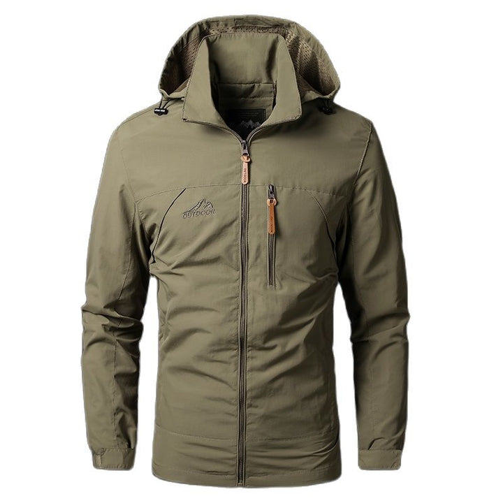 W&W Mode Herrenjacke Wasserdichte Kapuzenjacke | Windbreaker Elastischer Mantel für Männer