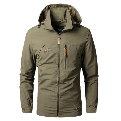 WW Herrenjacke Wasserdichte Kapuzenjacke | Windbreaker Elastischer Mantel für Männer