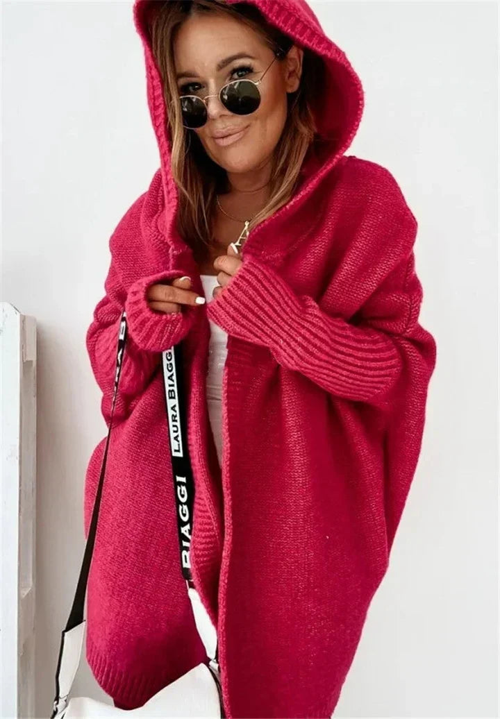 W&W Mode | Superweiche Gestrickte Strickjacke Mit Taschen Und Kapuze Für Damen