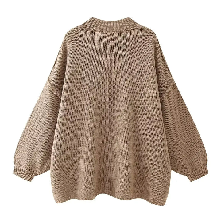 Großzügig Geschnittener Strick-Cardigan