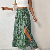 WW | Eleganter Maxi Rock Mit Blumenmuster Und Schlitz