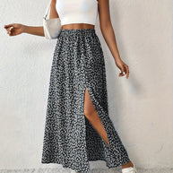 WW | Eleganter Maxi Rock Mit Blumenmuster Und Schlitz