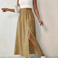 WW | Eleganter Maxi Rock Mit Blumenmuster Und Schlitz