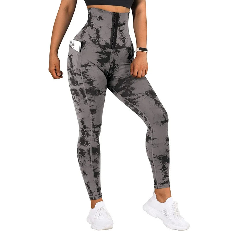 W&W Mode | hohe Taille Sportleggings mit Reißverschluss