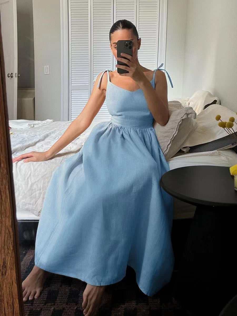 W&W Mode | Atmungsaktives Sommerkleid Aus Leinen Für Damen