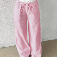 WW | Bequeme Hose mit Weitem Bein und Streifendruck