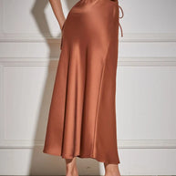 Clara™ - Hochtaillierter Satin-Maxirock