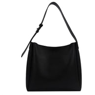WW Hochwertige Damen Shopper Große Kapazität Schultertasche Reine Farbe Breiter Riemen Weiches PU-Leder