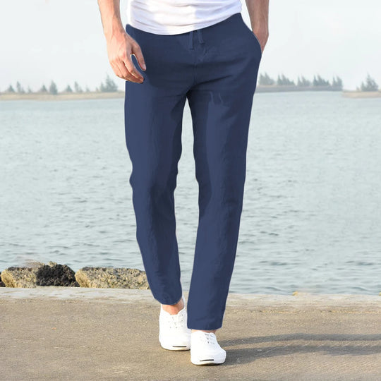 W&W Mode | Luxus Baumwolle Leinen Herren Hose