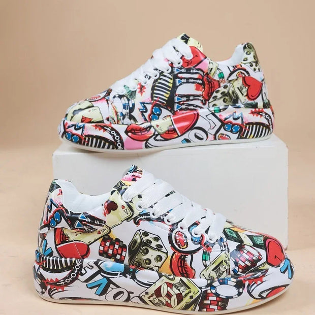 WW | Lebendige Sportschuhe Im Graffiti-Stil
