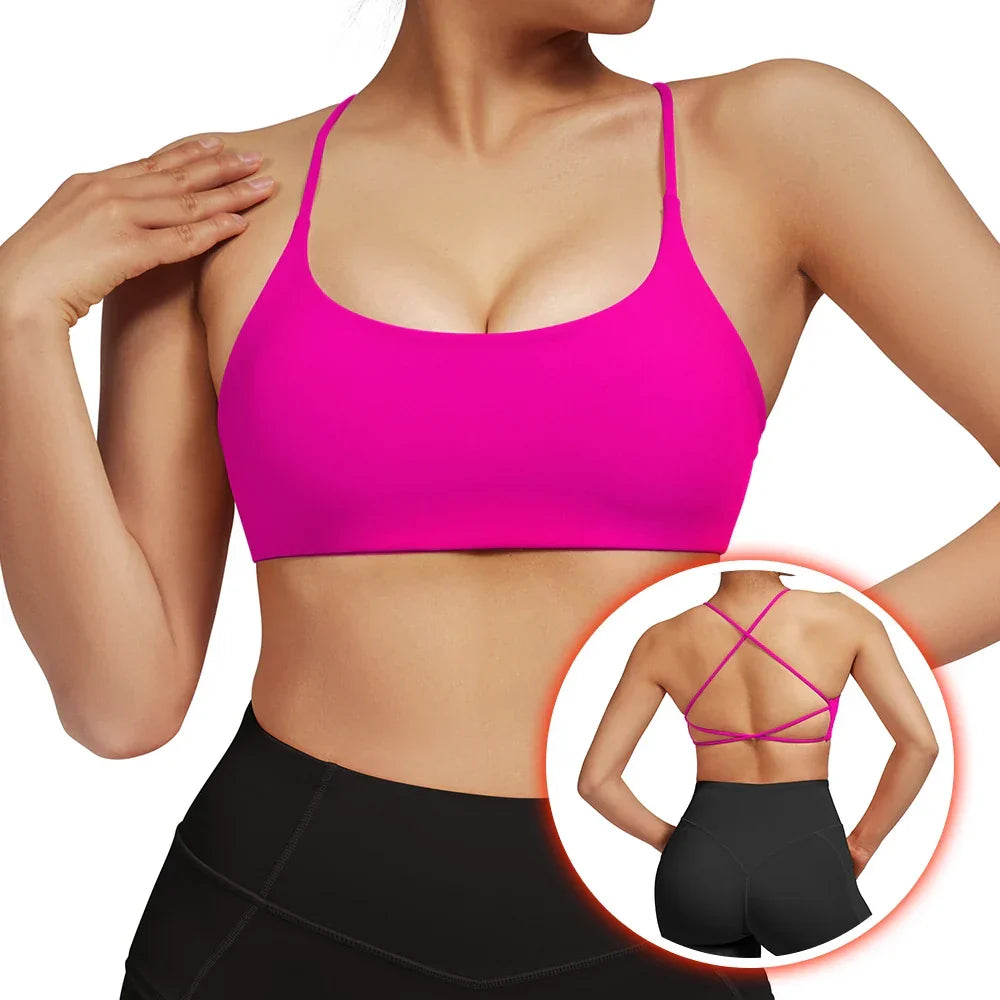 W&W Mode | Rückenfreier Stoßfester Fitness Sport Bh Mit Polstern Für Frauen