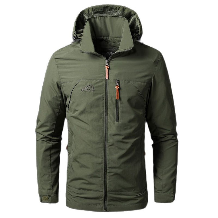 W&W Mode Herrenjacke Wasserdichte Kapuzenjacke | Windbreaker Elastischer Mantel für Männer